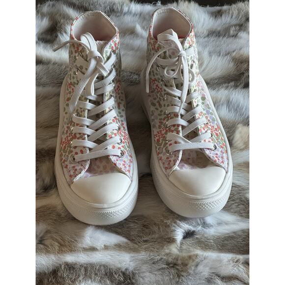 Converse High-Top Womens US 6 Chuck Taylor All Star Platform Polka Dots Canvas - Picture 4 of 9